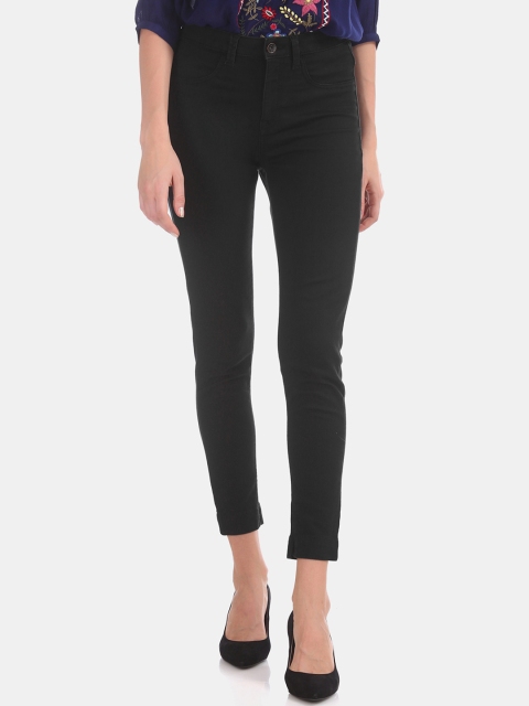 

U.S. Polo Assn. Women Women Black Relaxed Fit High-Rise Clean Look Jeans