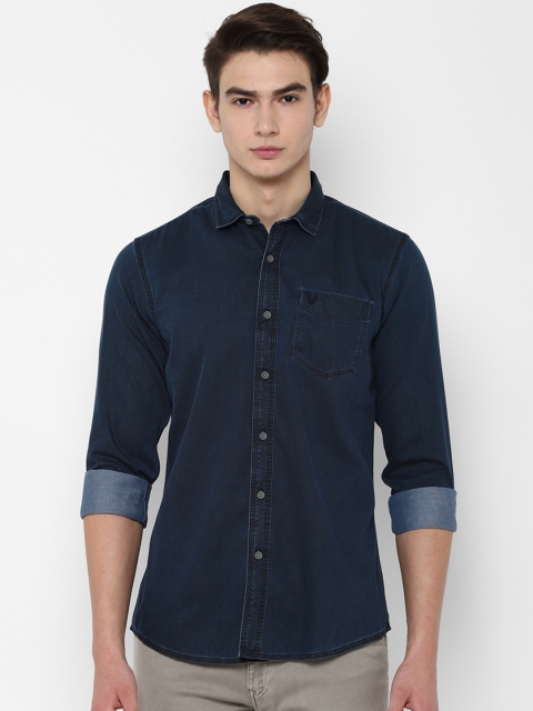 

Solly Jeans Co. Men Navy Blue Regular Fit Solid Casual Shirt