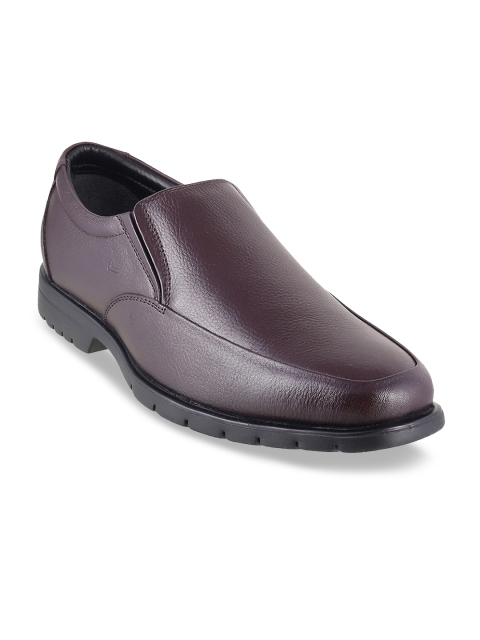 

DAVINCHI Men Maroon Solid Formal Slip-On Shoes