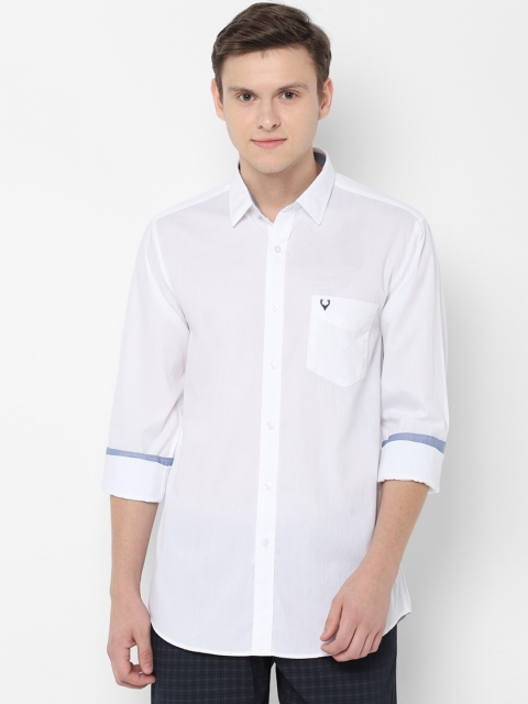 

Allen Solly Men White Slim Fit Solid Casual Shirt