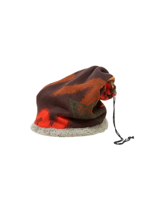 

J Style Unisex Brown & Orange Printed Beanie