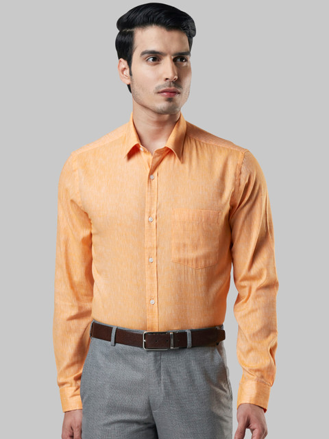 

Next Look Men Orange Regular Fit Self Design Formal Shirt