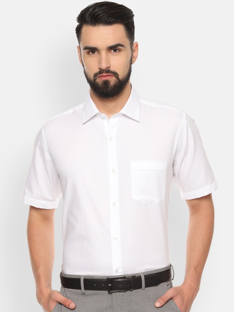 

Van Heusen Men White Regular Fit Self Design Formal Shirt