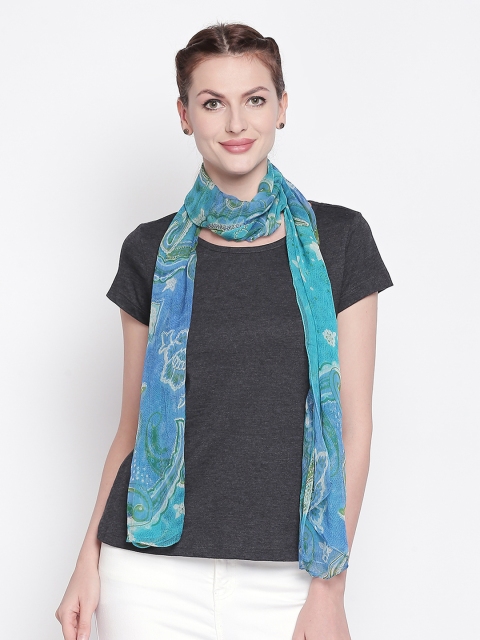 

Style Quotient Women Blue Printed Scarf