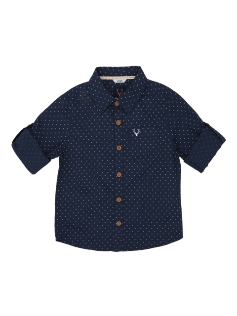 

Allen Solly Junior Boys Navy Blue Regular Fit Printed Casual Shirt