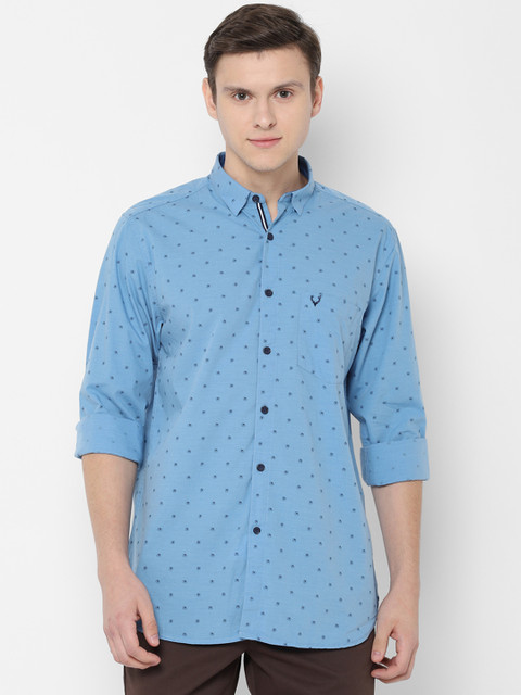 

Allen Solly Men Blue Slim Fit Printed Casual Shirt