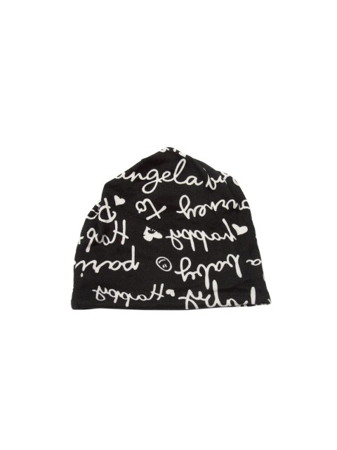 

J Style Unisex Black & White Printed Beanie