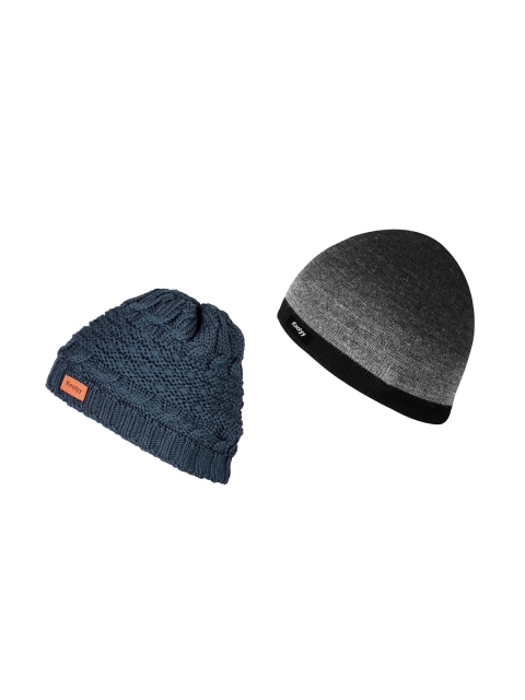 

Knotyy Men Pack of 2 Beanie, Grey