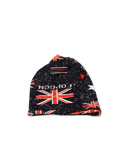 

J Style Unisex Black & Red Printed Beanie