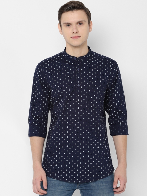 

Solly Jeans Co. Men Navy Blue Regular Fit Printed Casual Shirt