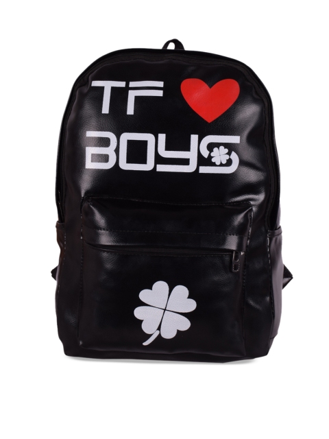 

Bagkok Women Black Typography Backpack