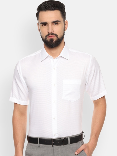 

Van Heusen Men White Regular Fit Self Design Formal Shirt