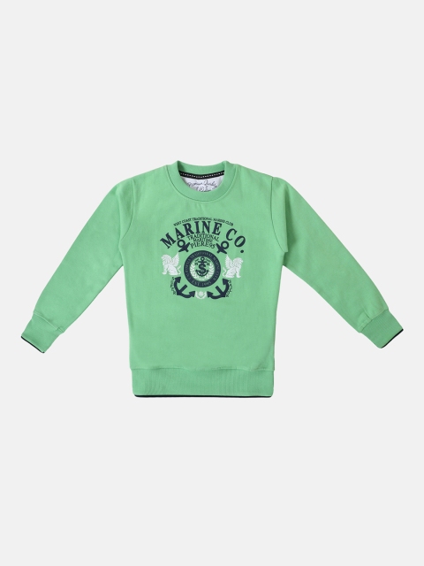 

Lil Tomatoes Boys Sea Green Printed Sweatshirt