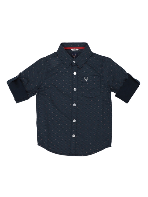 

Allen Solly Junior Boys Navy Blue Regular Fit Printed Casual Shirt