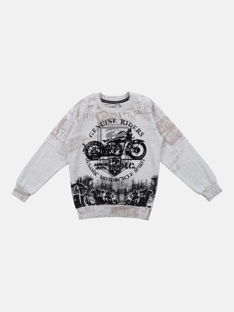 

Lil Tomatoes Boys Grey & Black Printed Sweatshirt