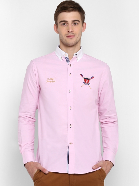

Red Tape Men Pink Regular Fit Solid Casual Shirt