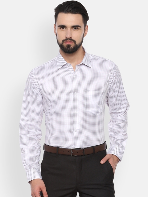 

Van Heusen Men White & Brown Regular Fit Printed Formal Shirt