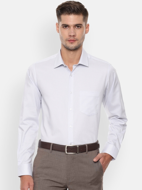 

Van Heusen Men Grey Regular Fit Checked Formal Shirt