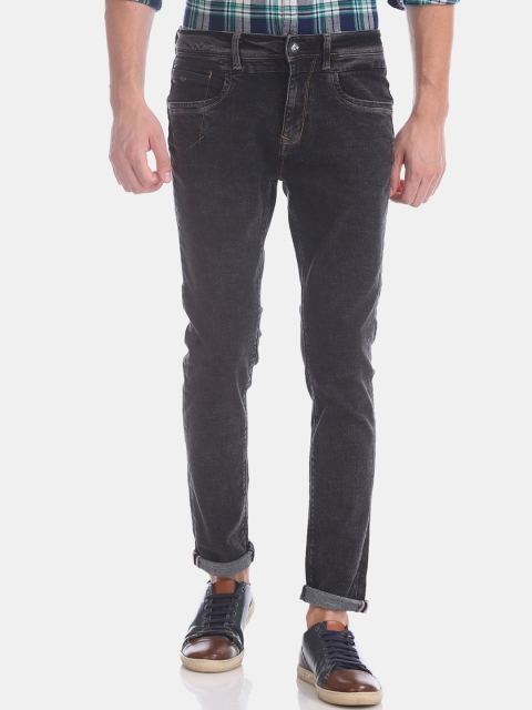 

Ed Hardy Men Charcoal Grey Slim Fit Mid-Rise Clean Look Stretchable Jeans