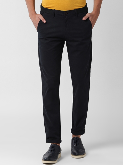 

Peter England Casuals Men Navy Blue Slim Fit Solid Regular Trousers