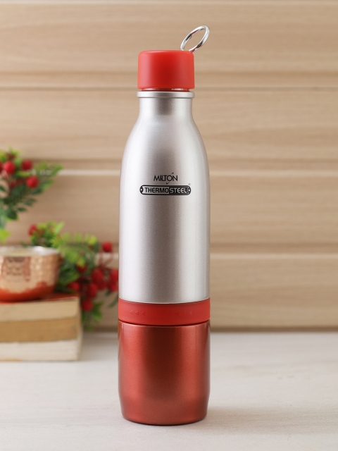 Milton Silver-Toned & Copper CHAI PANI Stainless Steel Vaccum Insulated Hot and Cold Water Bottle 800ml
