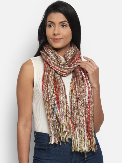 

Anekaant Women Multicoloured Striped Stoles, Multi