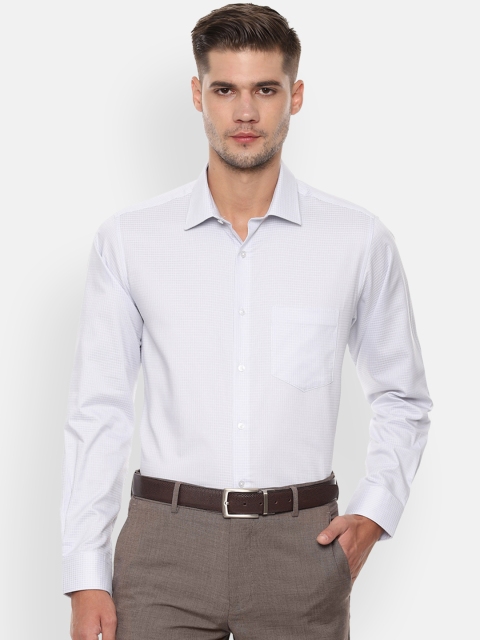 

Van Heusen Men Grey Regular Fit Checked Formal Shirt