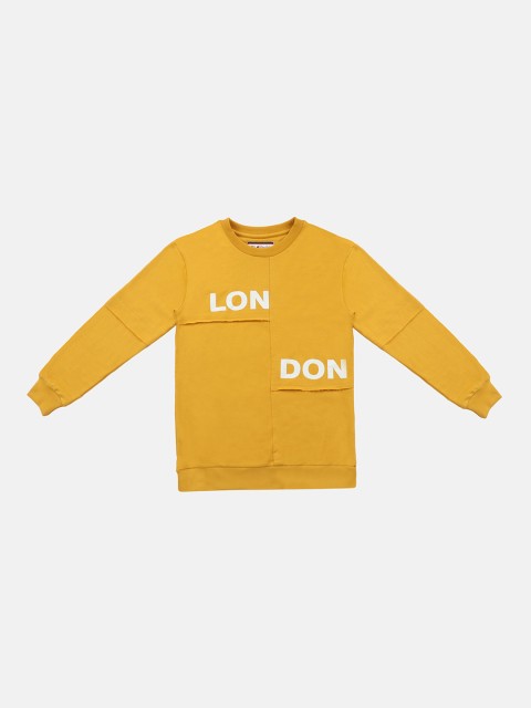 

Lil Tomatoes Boys Mustard Printed Sweatshirt