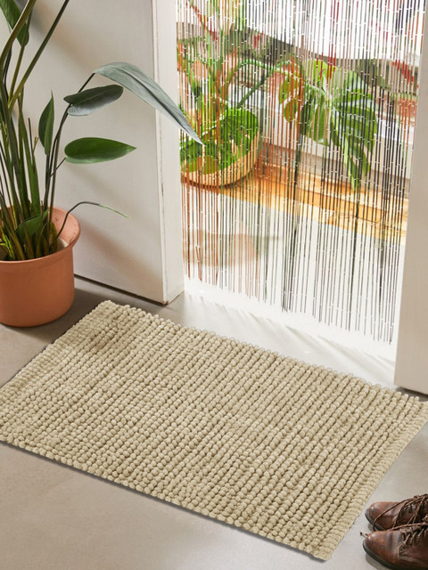 

Story@home Cream-Coloured Solid Rectangular No-Shred Doormat
