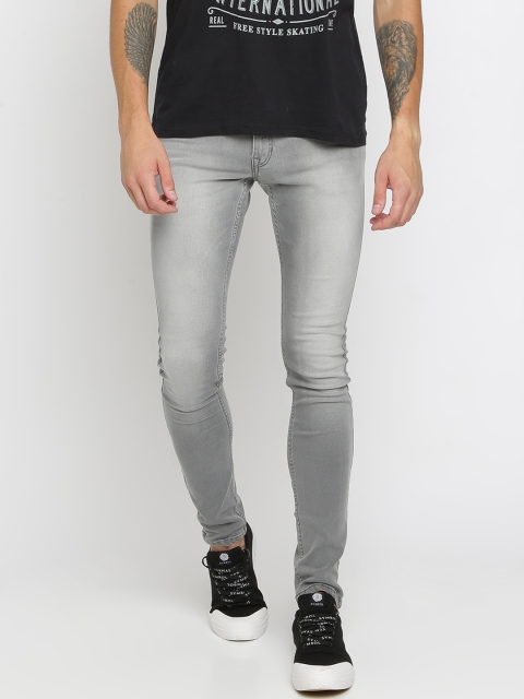

Crocodile Men Grey Slim Fit Mid-Rise Clean Look Stretchable Jeans