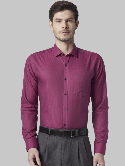 

Park Avenue Men Magenta Slim Fit Self Design Formal Shirt