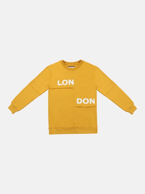 

Lil Tomatoes Boys Mustard Printed Sweatshirt