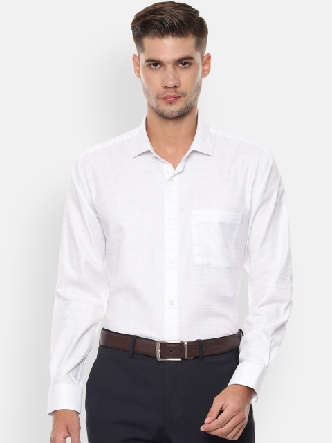 

Van Heusen Men White Regular Fit Self Design Formal Shirt