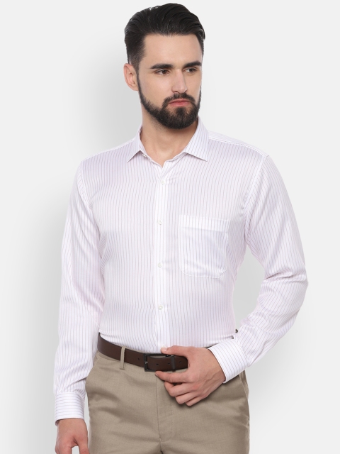 

Van Heusen Men White Regular Fit Striped Formal Shirt
