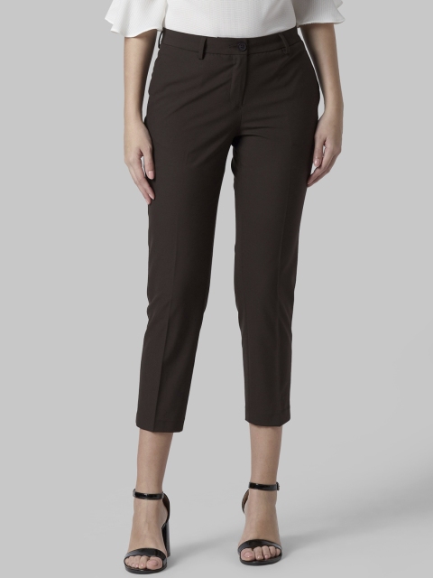 

Park Avenue Woman Women Brown Regular Fit Solid Regular Trousers