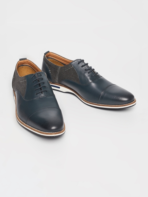 

CODE by Lifestyle Men Navy Blue Solid Formal Oxfords