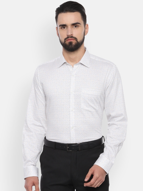 

Van Heusen Men White Regular Fit Checked Formal Shirt