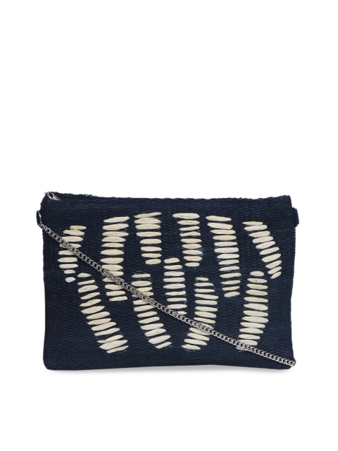 

Diwaah Navy Blue Textured Clutch