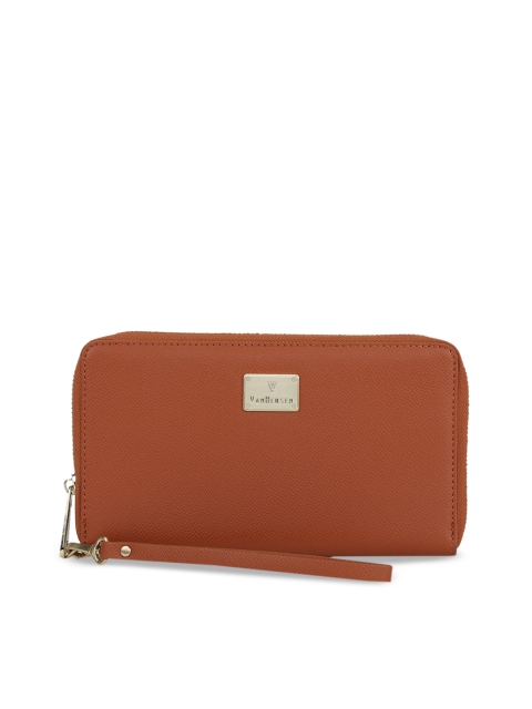 

Van Heusen Woman Brown Textured Zip Around Wallet