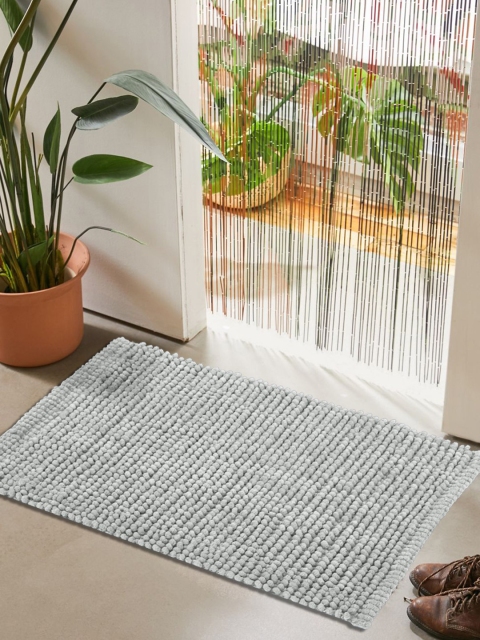

Story@home Grey Solid Rectangular No-Shred Doormat
