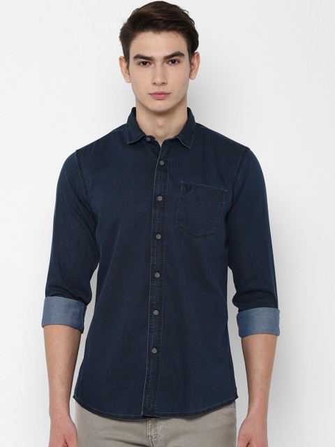 

Allen Solly Sport Men Navy Blue Regular Fit Solid Casual Shirt