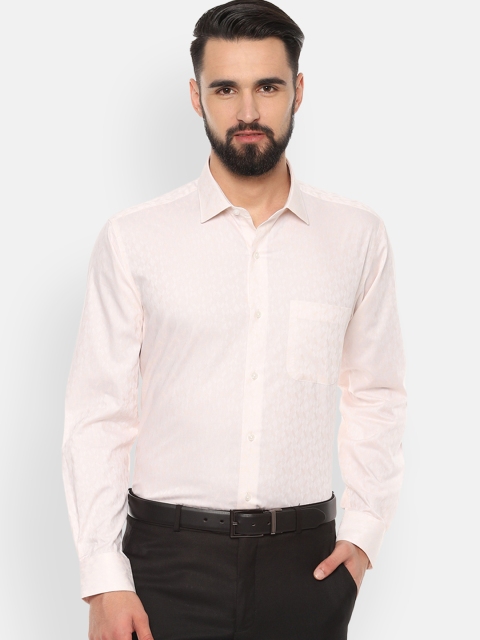 

Van Heusen Men Beige Regular Fit Self Design Formal Shirt