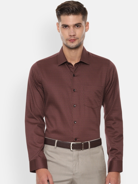 

Van Heusen Men Brown Slim Fit Printed Formal Shirt