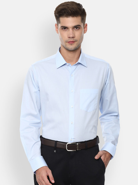

Van Heusen Men Blue Regular Fit Solid Formal Shirt