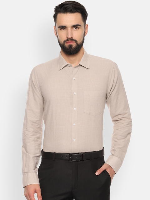 

Van Heusen Men Beige Slim Fit Striped Formal Shirt