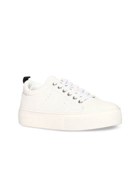 

Stride Women White Solid Mid-Top Platform Sneakers