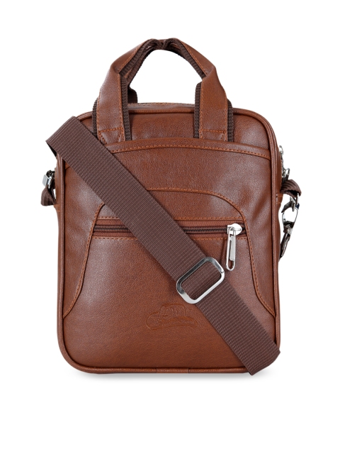

Leather World Unisex Tan Brown Solid Messenger Bag