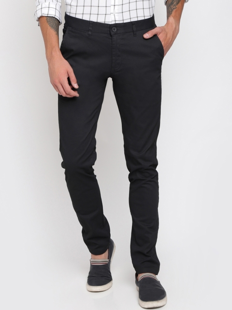 

Crocodile Men Black Slim Fit Printed Regular Trousers