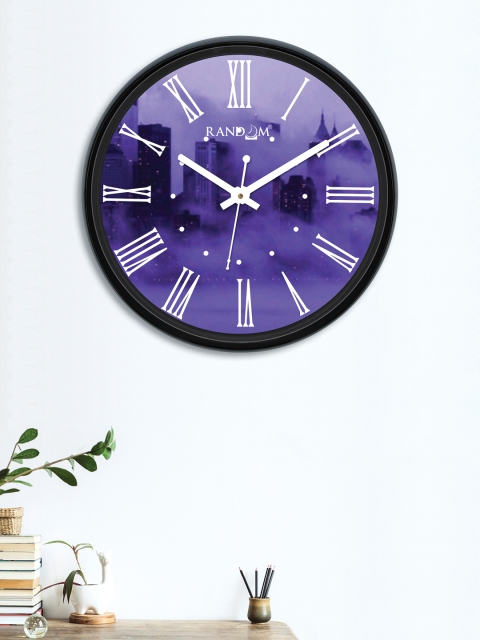 

RANDOM Purple Round Printed 30 cm Analogue Wall Clock