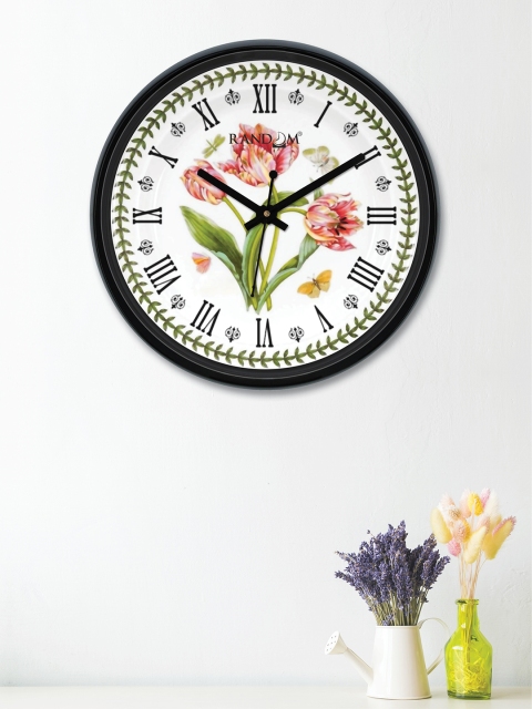 

RANDOM Off-White & Green Round Printed 30 cm Analogue Wall Clock